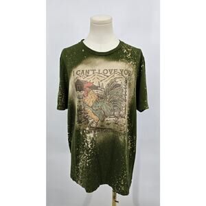 Vintage-Inspired Bleach Dyed Graphic Tee